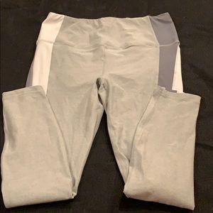 grey and white leggings